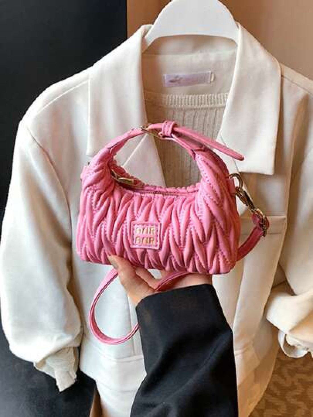 New Mini Embroidered Letter Wristlet Purse Fashionable Small Clutch Wallet For Cosmetics Evening Party Coin Pouch Crossbody Bag