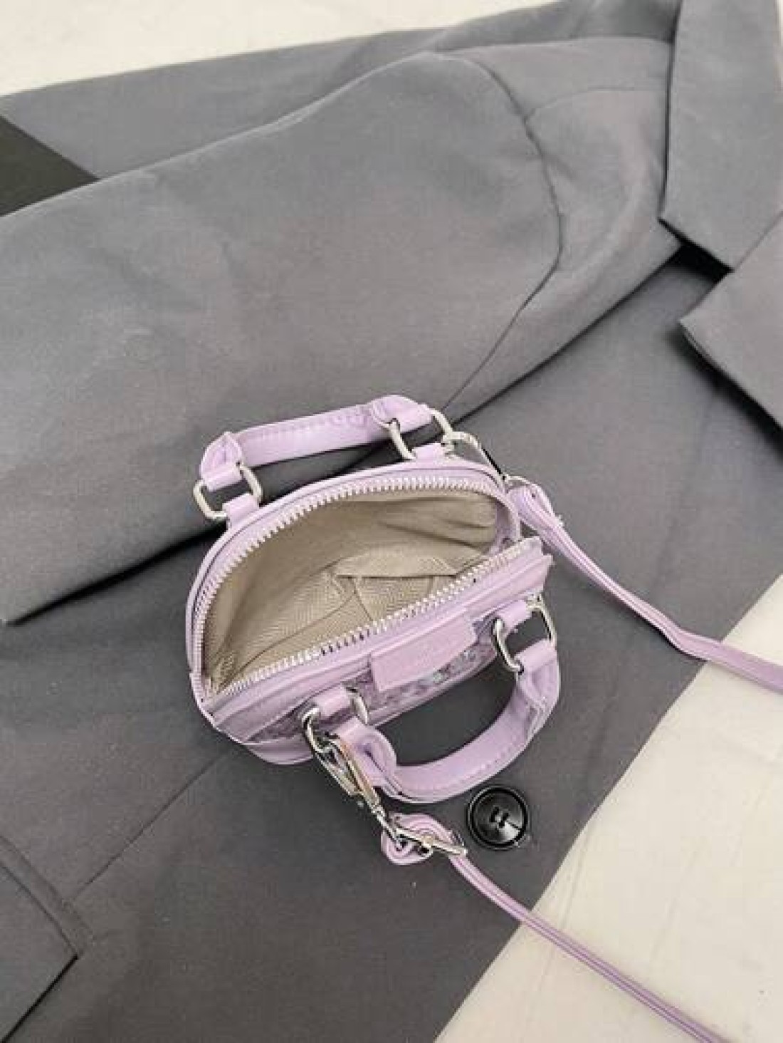 New Mini Sequin Shell Handbag Fashion Mini Tote Bag Shiny Small Crossbody Bag Ultra Small Purse