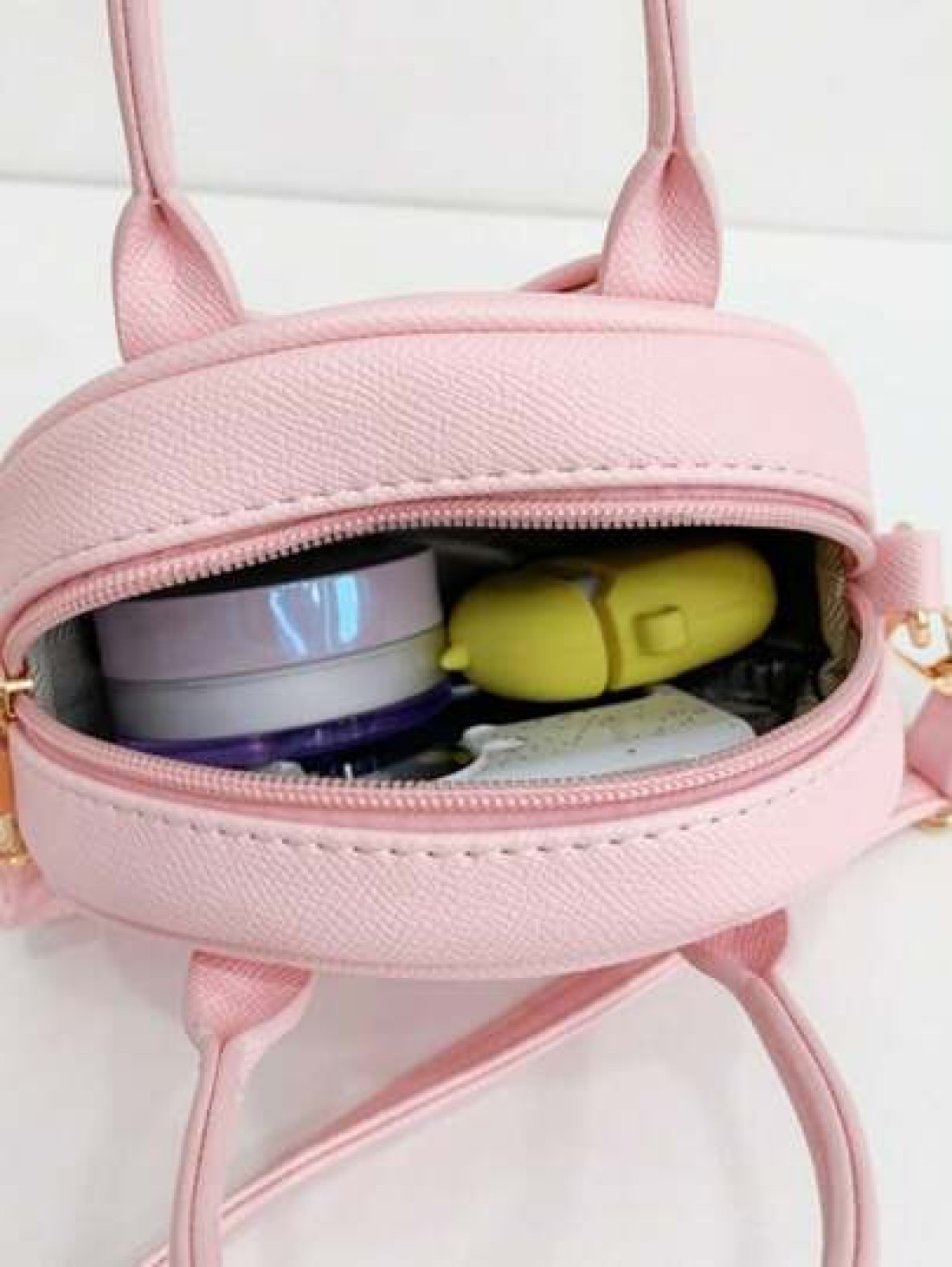 1pc Pu Zipper Fashion Sweet Bow Princess Style Candy Color Handbag Korean French Exquisite Aesthetic Niche Design Adjustable Shoulder Strap Shoulder Messenger Bag Versatile Casual Highly Attractive Ba