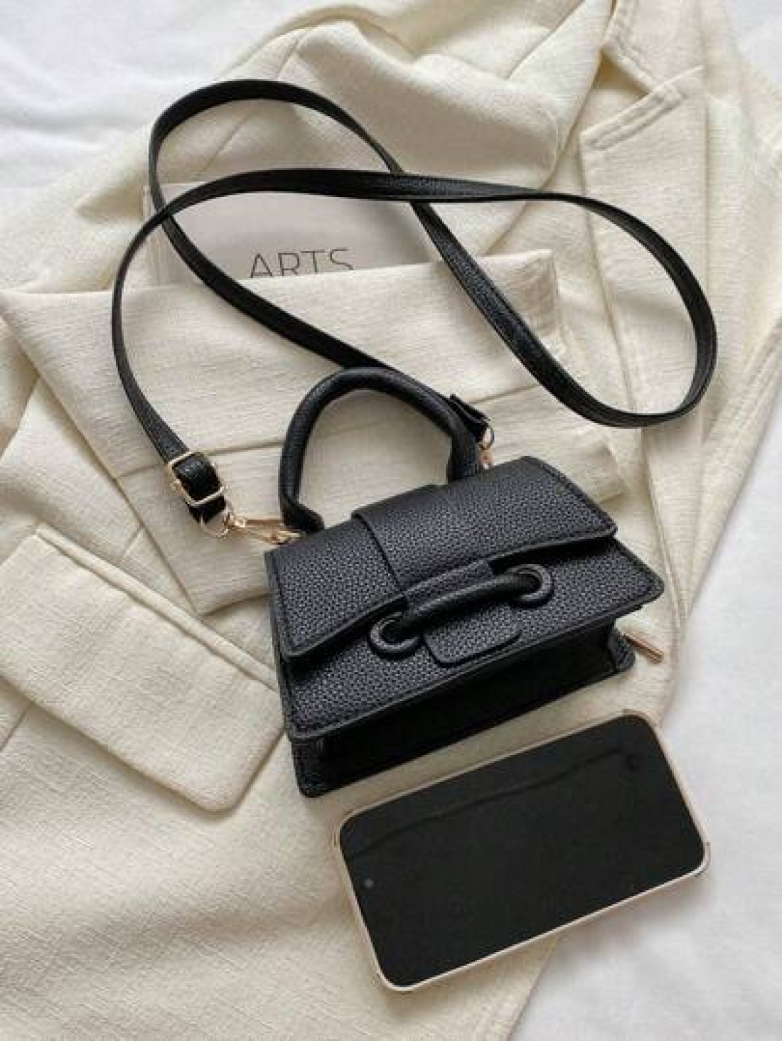 A Mini Niche Elegant Pu Material Solid Color Simple Casual And Versatile Flip Handbag Lipstick Bag That Can Be Worn On One Shoulder Across The Body Suitable For Daily Use Going Out Traveling Vacationi