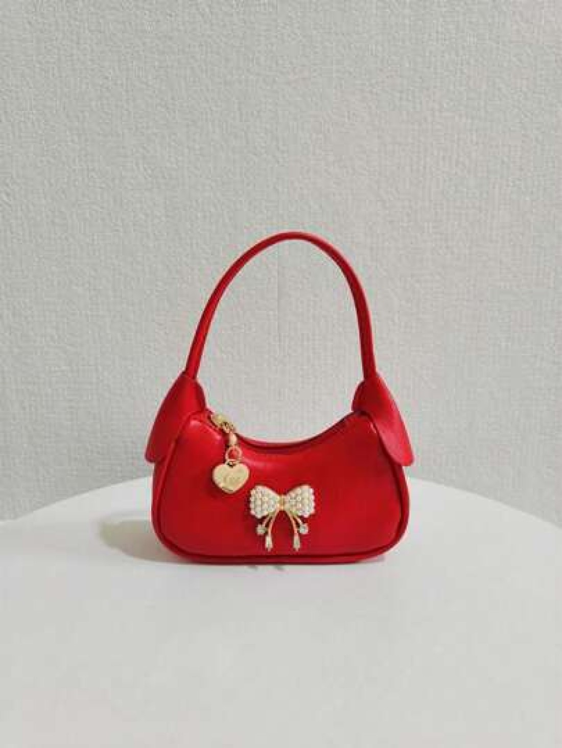 Children Pearl Bow Decoration Handbag Girls Fashion High End Gift Shoulder Bag Princess Mini Wallet Purse