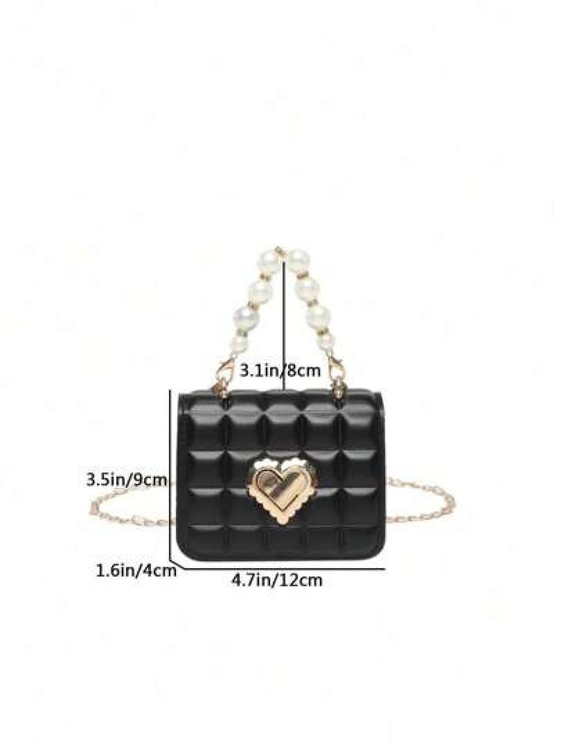 1pc Cute Sweet Messenger Bag Korean Style Fashion Coin Purse Solid Color Casual Pu Texture Small Square Bag Handbag Pearl Handle Chain Shoulder Strap Lock Buckle Fashion Chain Messenger Bag Fashion Pr