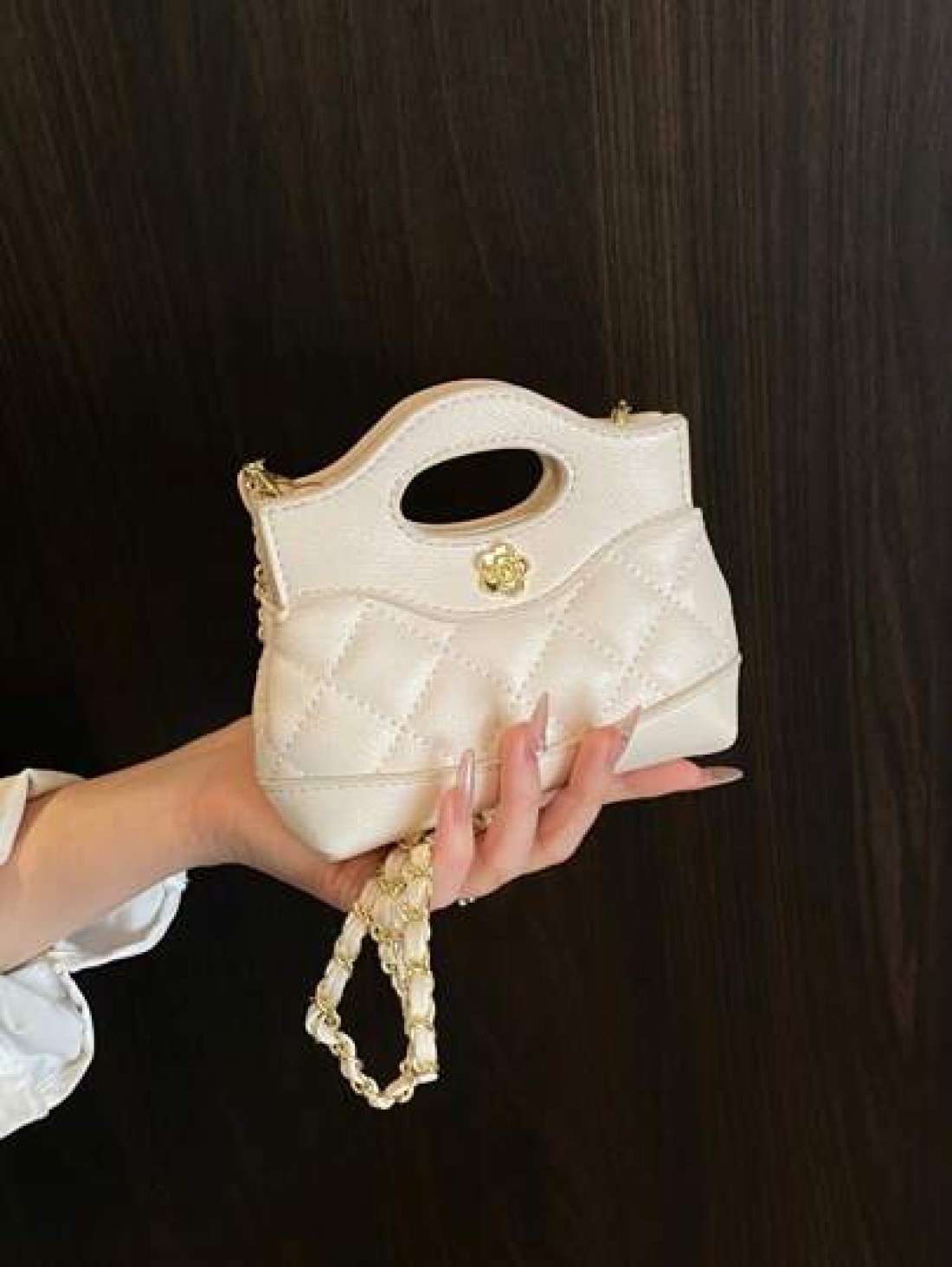New Quilted Mini Handbag Contrast Color Small Crossbody Bag Lipstick Clutch Evening Mini Bag