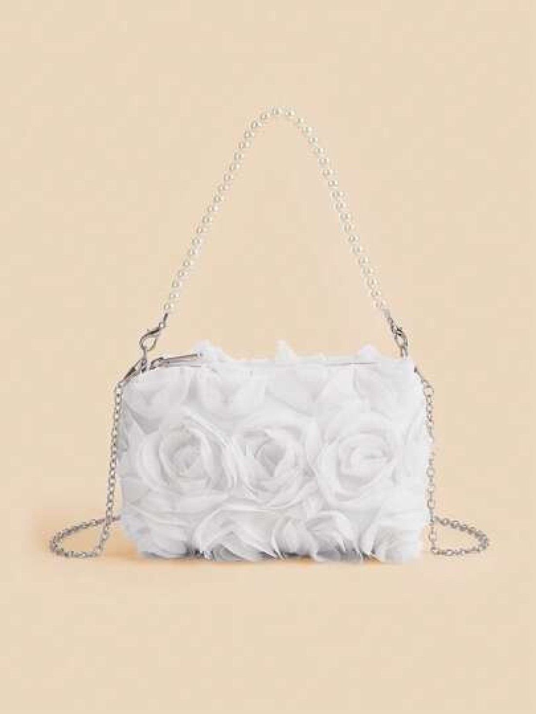 1pc Girls Chiffon Floral Romantic Sweet Crossbody Clutch Bag Versatile For Party And Evening Occasion