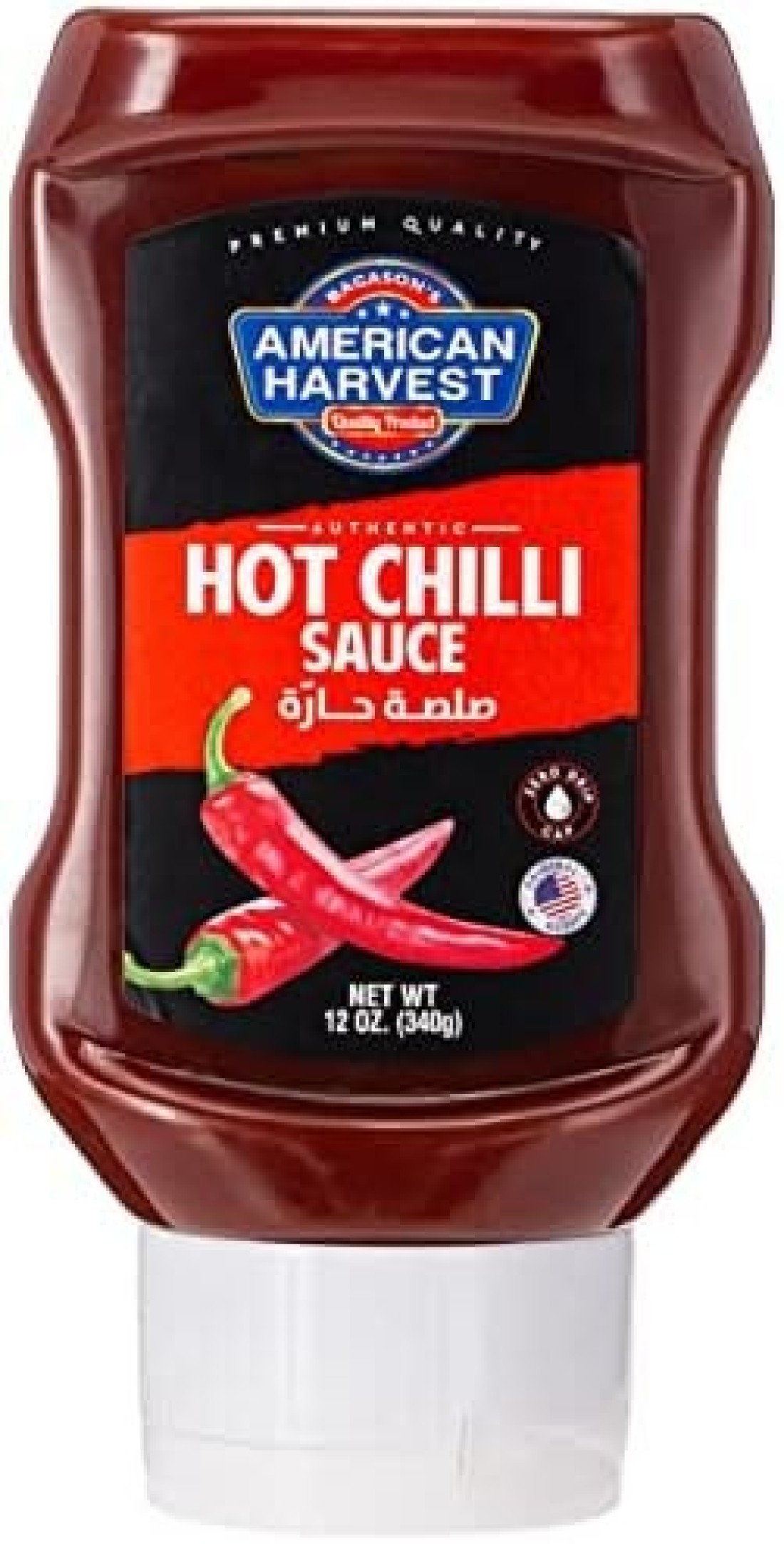 American Harvest Hot Chilli Sauce, 340 gm