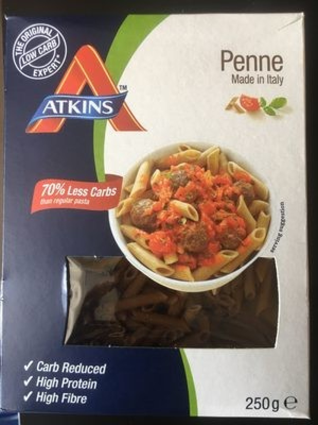 Atkins Cuisine Penne Pasta 250gm