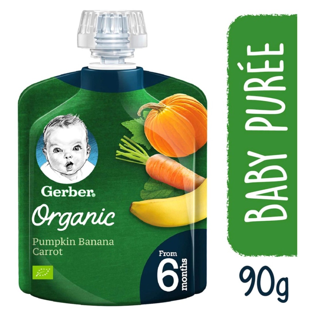 Gerber Organic with Pumpkin, Banana and Carrot, 90g