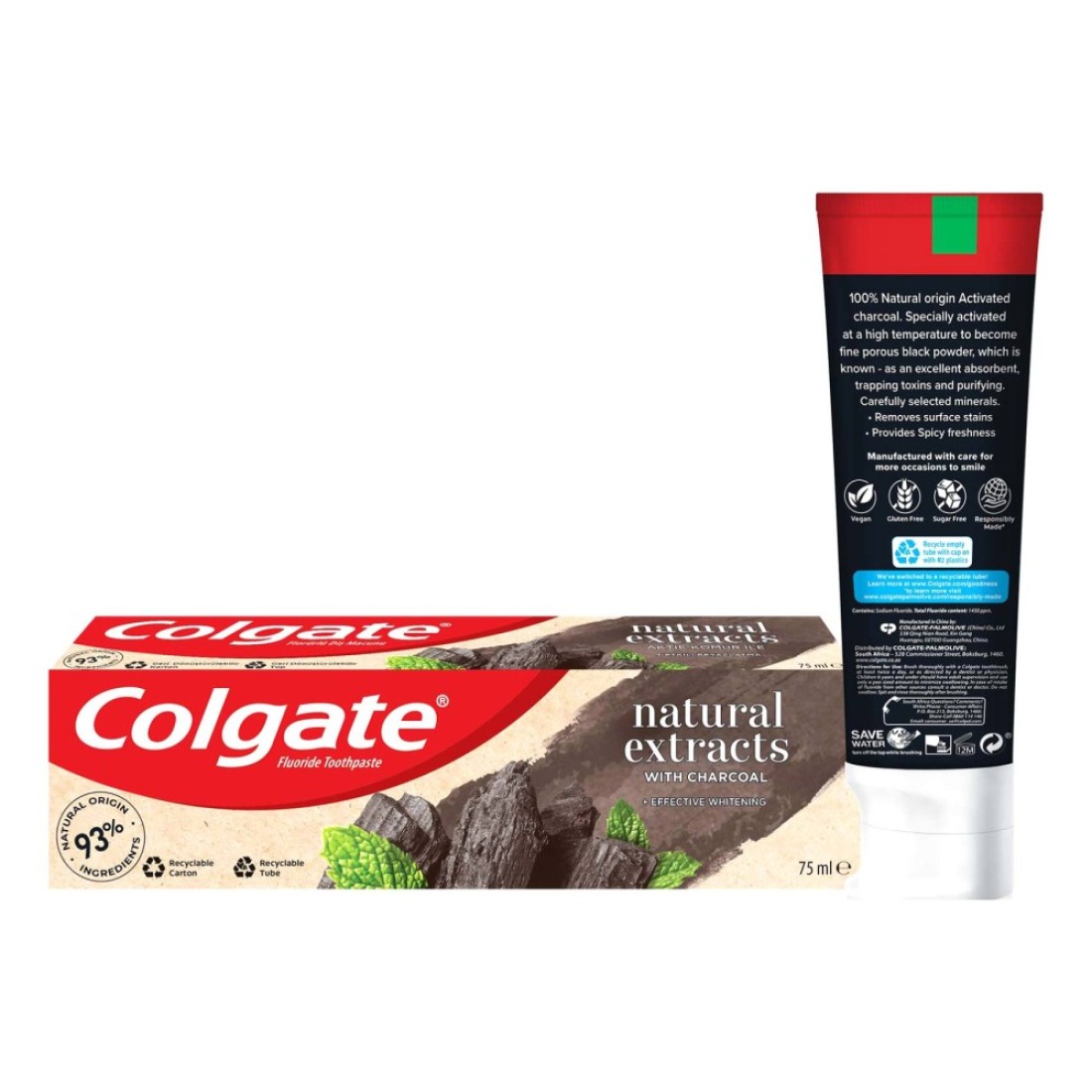 Colgate Natural Extracts Toothpaste Charcoal Whitening 75ml