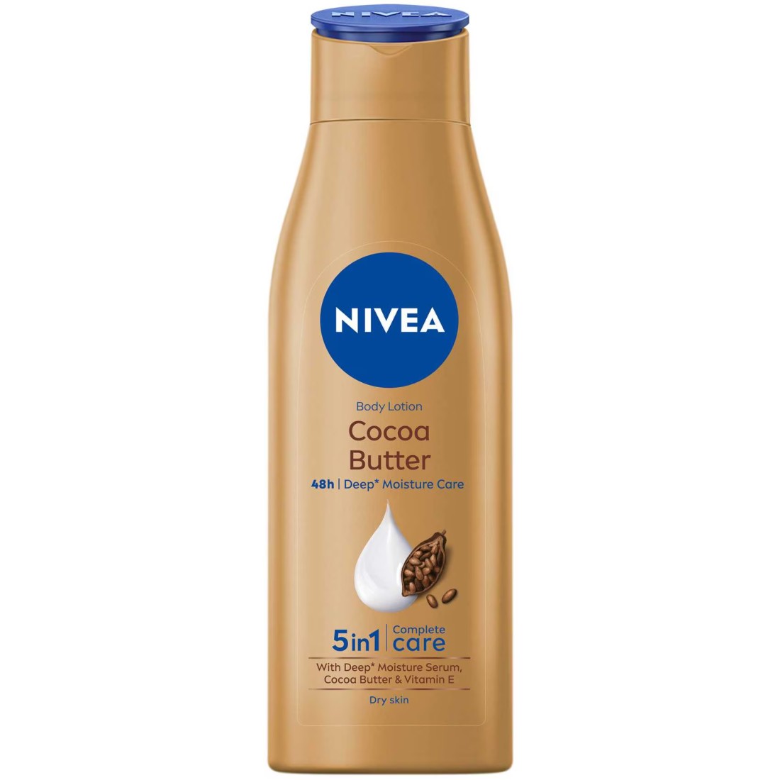 NIVEA Body Lotion, Dry Skin, Cocoa Butter, 48H Deep Moisture, 250ml