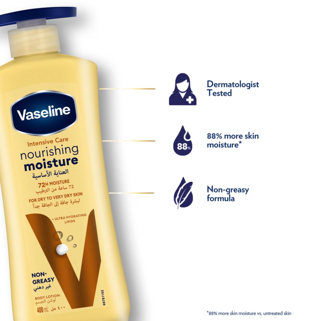 Vaseline Intensive Care Body Lotion Nourishing Moisture 400ml