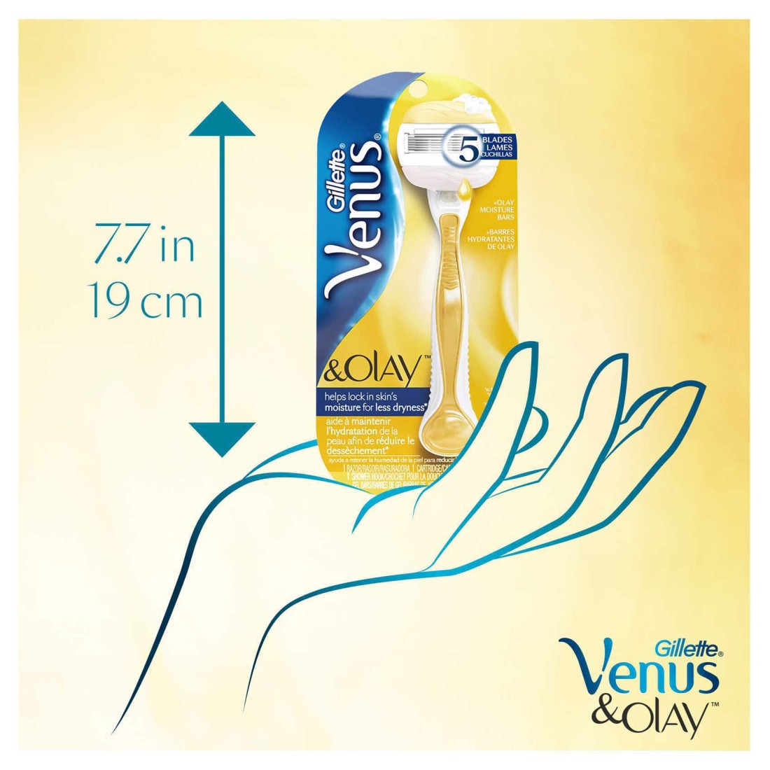 Gillette Venus And Olay WoMen&#39;s Razor Blade Refills White 4 PCS