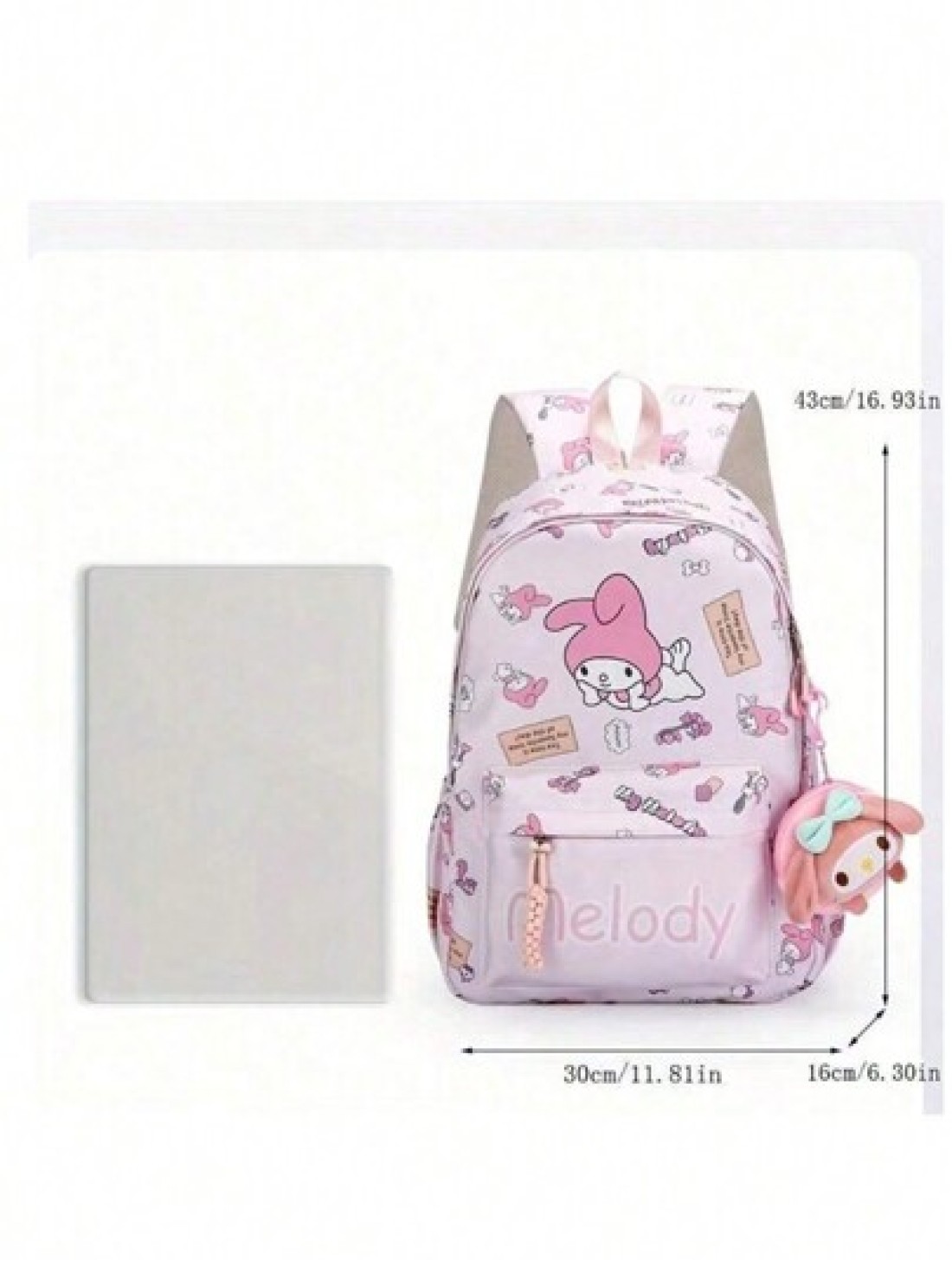 Sanrio Sanrio Backpack Kawaii Stylish School Bag Girl s Colorblock Rucksack Large Capacity Foldable Outdoors Daypack