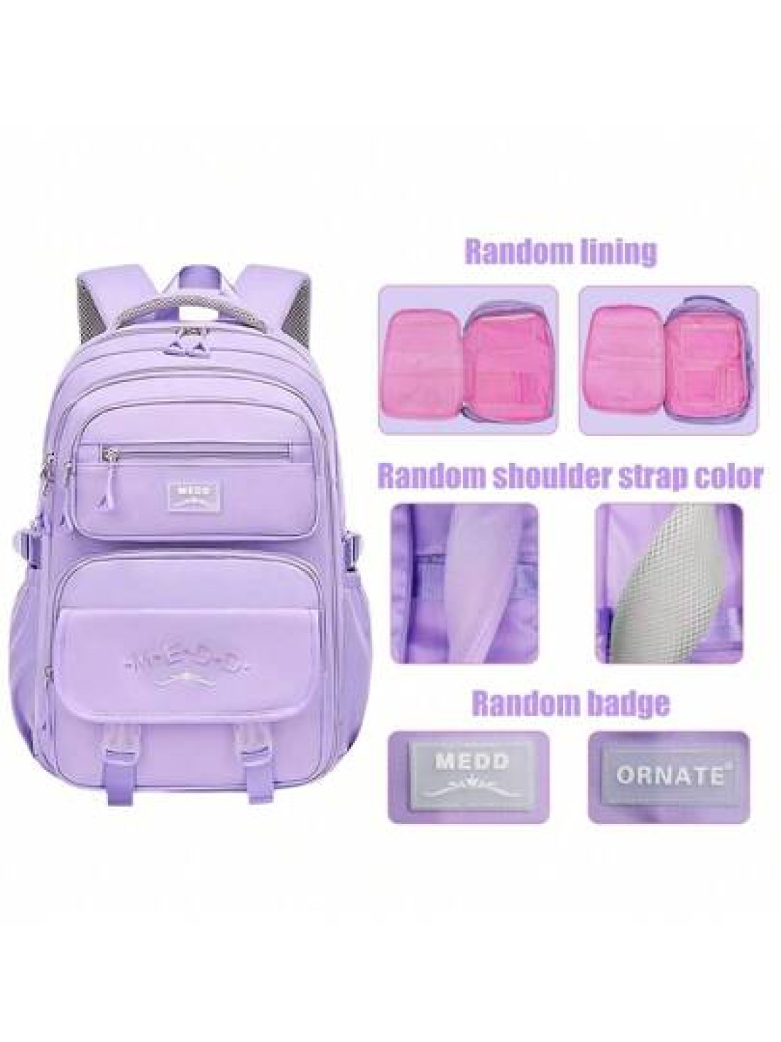 1pc Large Capacity Girls Backpack Casual Fashion Backpack 15 6 Inch Laptop Backpack School Bag With Luggage Strap Outdoor Traveling Bag Suitable For Teenage Girls School And Travel