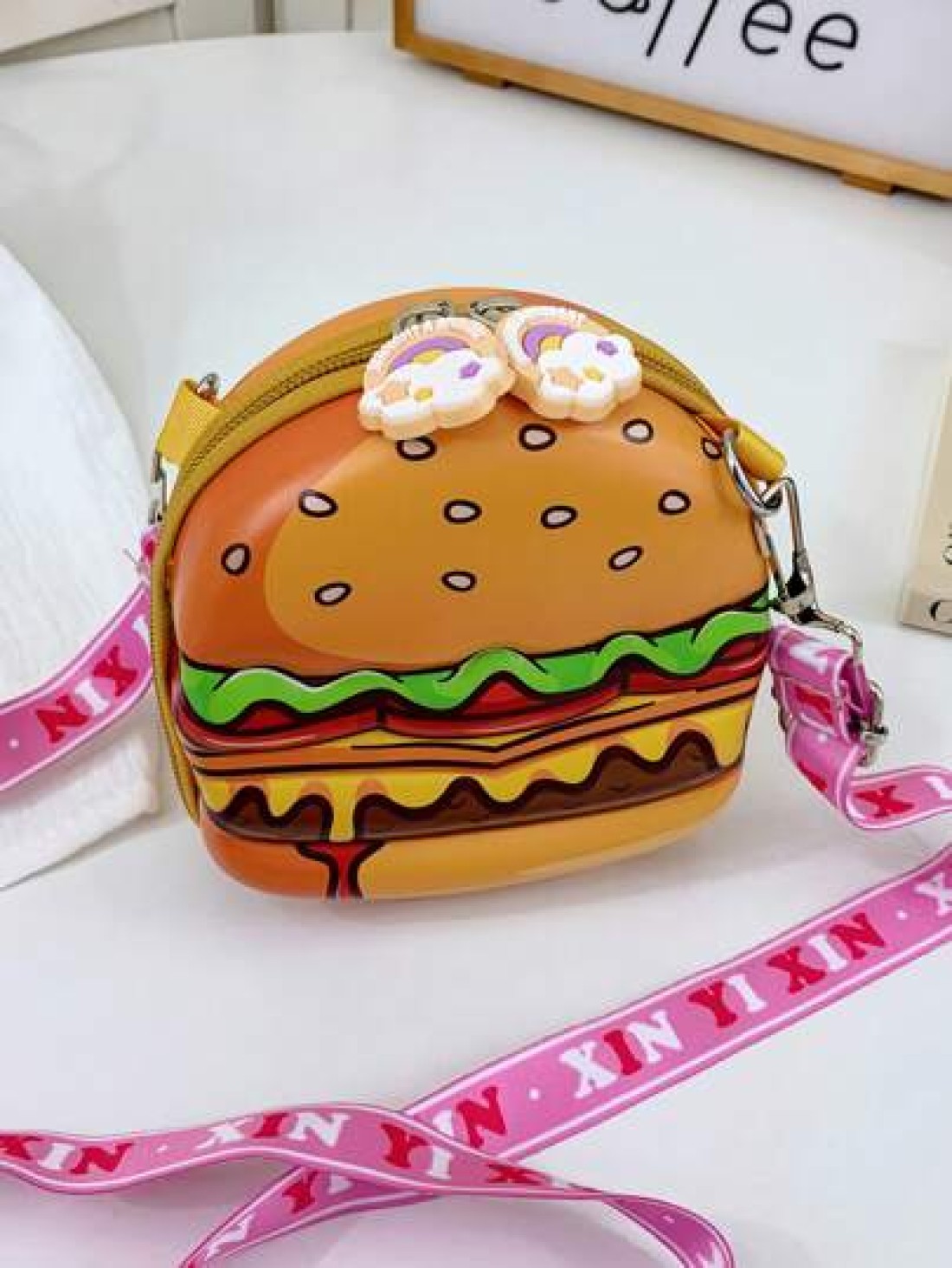2025 New Summer Personalized Creative Quirky Cute Hamburger Bag Crossbody Bag Niche Unique Super Good Looking Small Bag