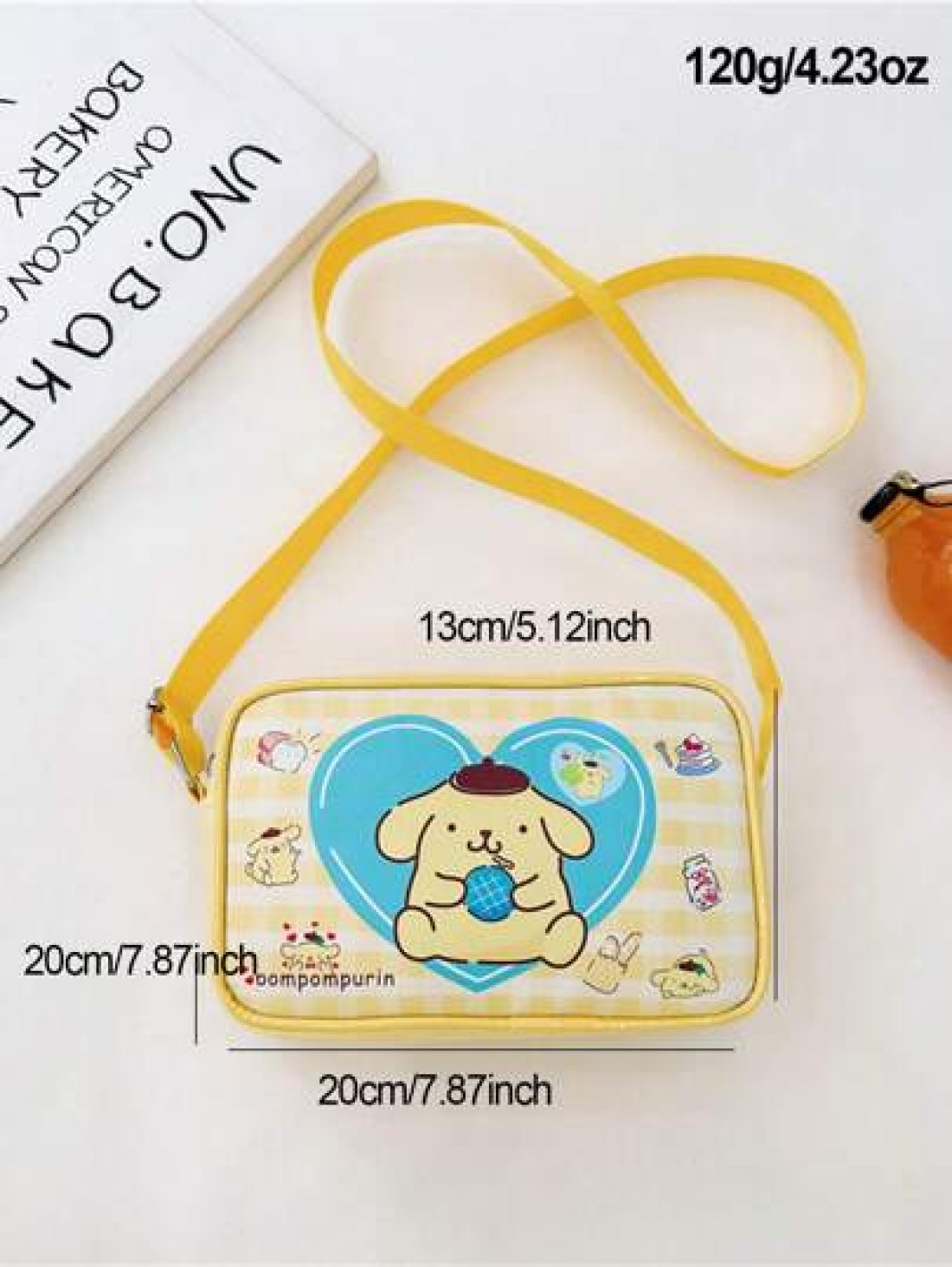 Sanrio 1pc Sanrio Fashion Versatile Girls Crossbody Shoulder Bag Kuromi Cinnamoroll Design PU Leather Kids Small Square Bag