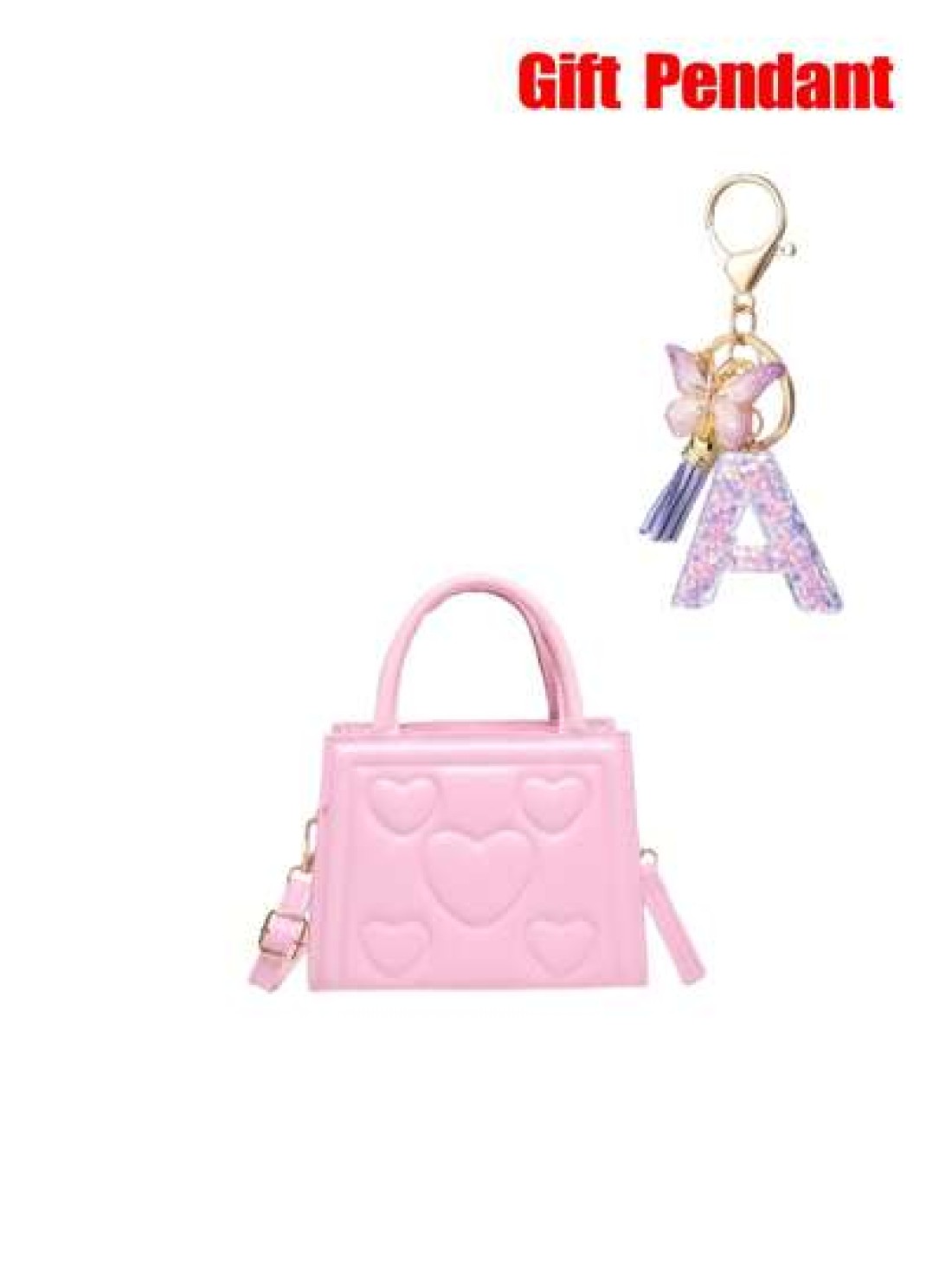 1pc Vintage Heart Quilted Handbag Casual Shoulder Crossbody Bag For Daily Use 1pc Purple Gift Pendant