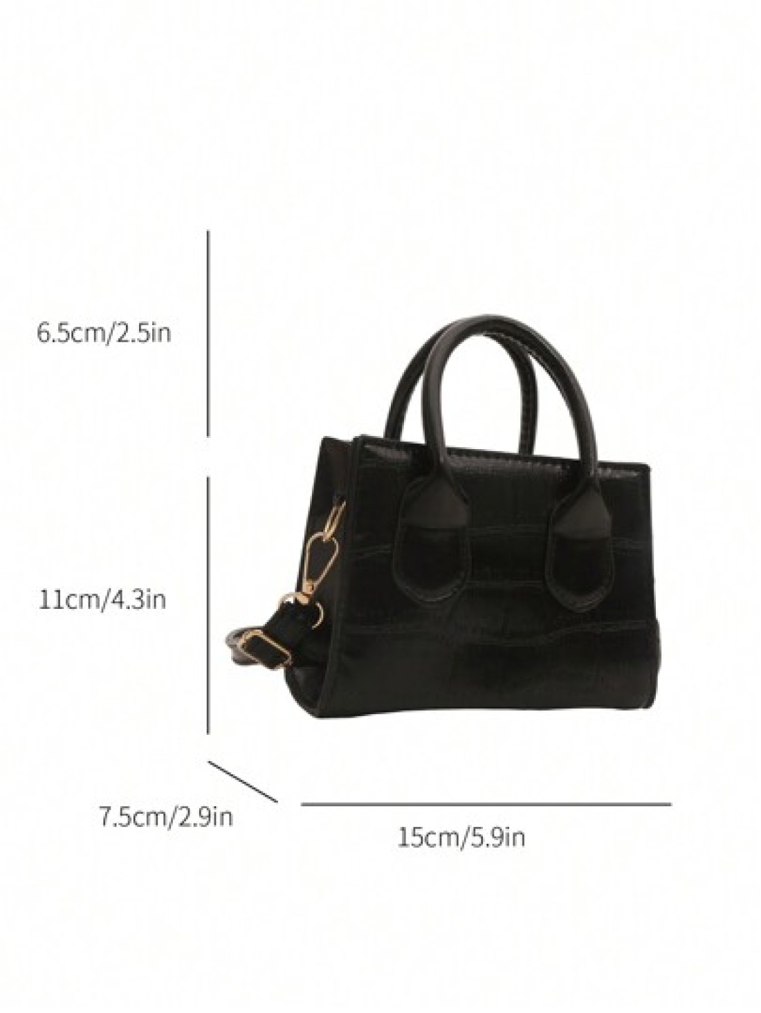 1pc Fashionable And Elegant Fashionable Design Shoulder Crossbody Solid Color Shiny Fresh Armpit Texture Chain Bag Crocodile Pattern Crossbody Bag Girl Korean Version Of Shoulder Bag Solid Color Small