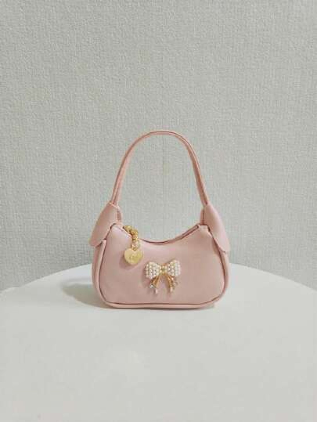Children Pearl Bow Decoration Handbag Girls Fashion High End Gift Shoulder Bag Princess Mini Wallet Purse