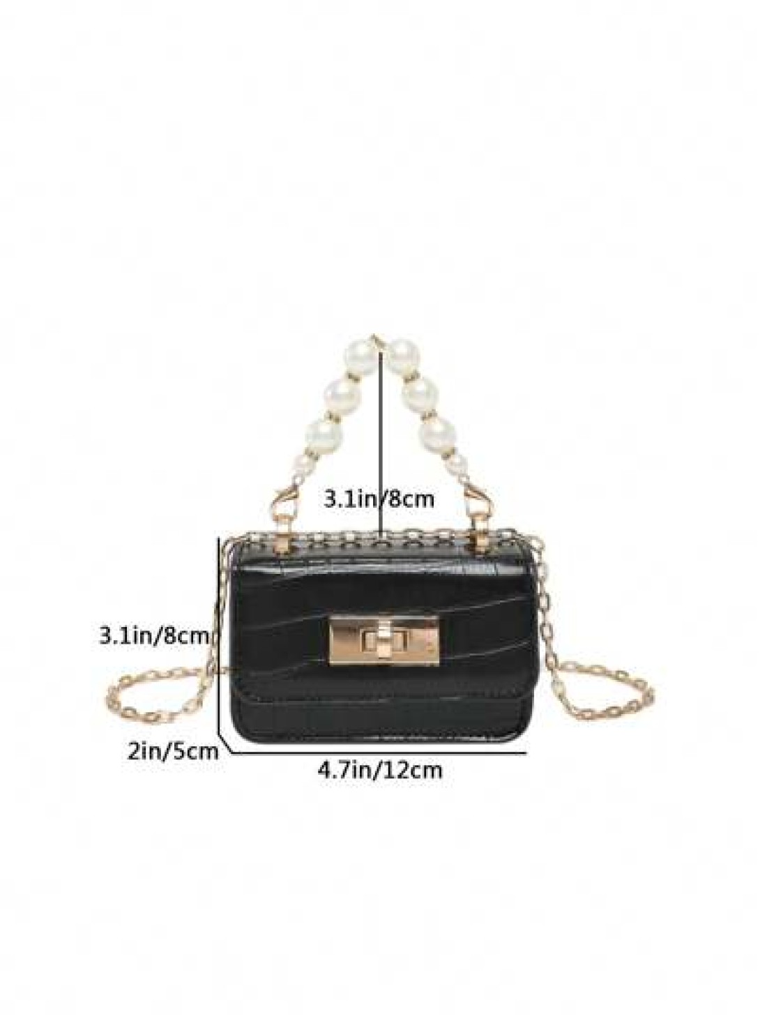 1pc Crocodile Pattern Jelly Bag Children s Handbag Coin Purse Pearl Crossbody Small Bag Exquisite And Fashionable Pearl Handbag Small Square Bag Suitable For Girls To Go Shopping Daily Use Attend Part
