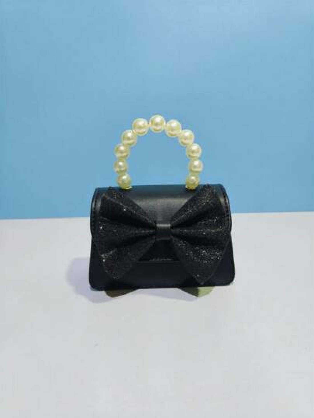 Children s New Pearl Handheld Bag Festival Gift PU Leather Bowknot Fashion Mini Princess Handbag For Little Girls Coin Purse Mini Shoulder Bag