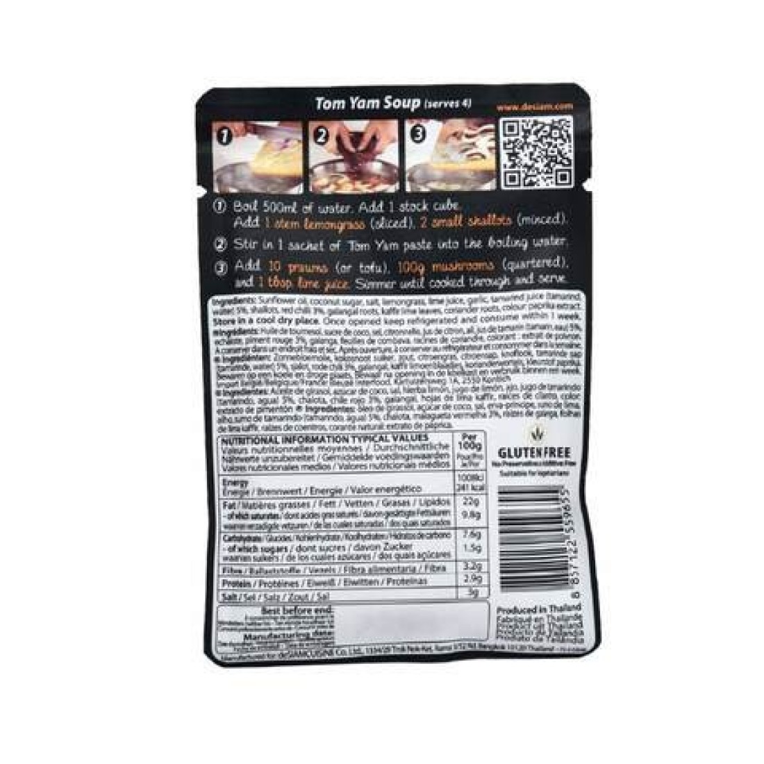 DE SIAM TOM YUM SOUP PASTE 70GM