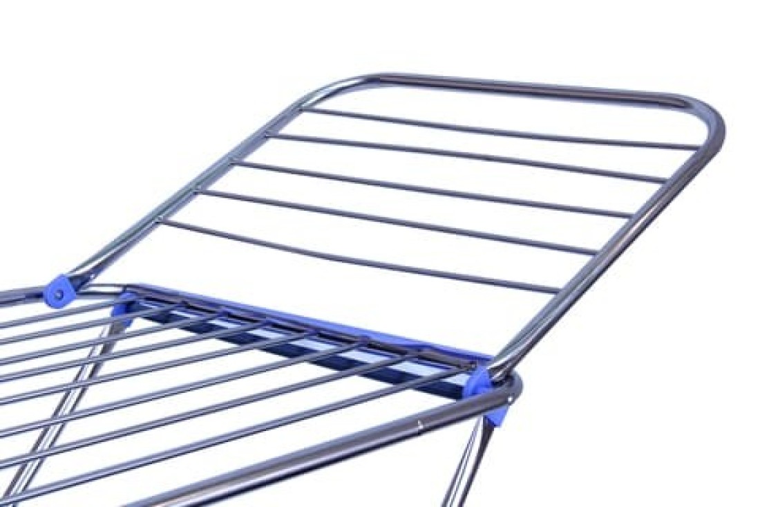 Stainless steel clothes drying rack, adjustable and foldable for easy storage, for indoor and outdoor use