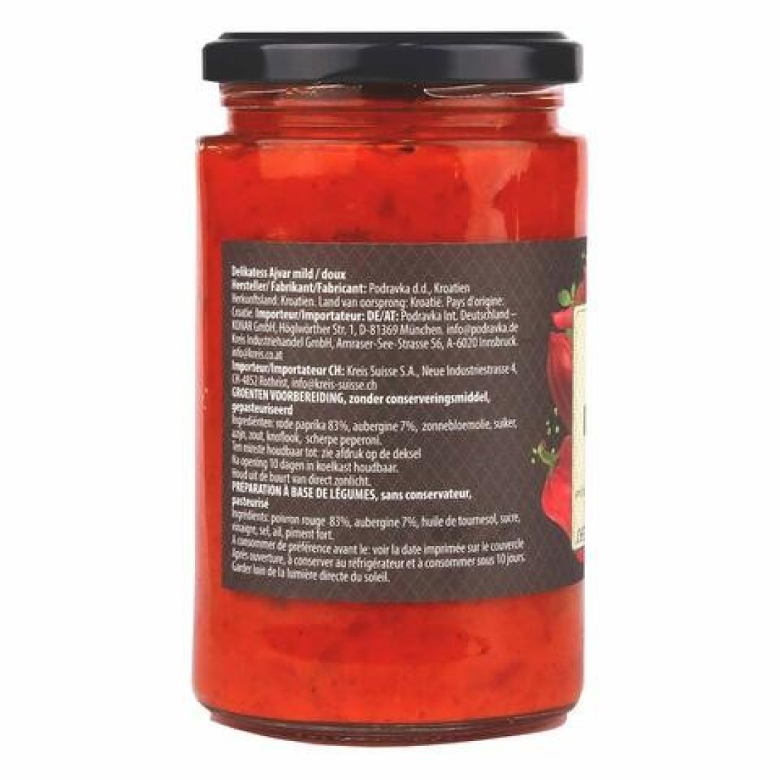 Podravka ajvar sauce light vegetables 350 gm