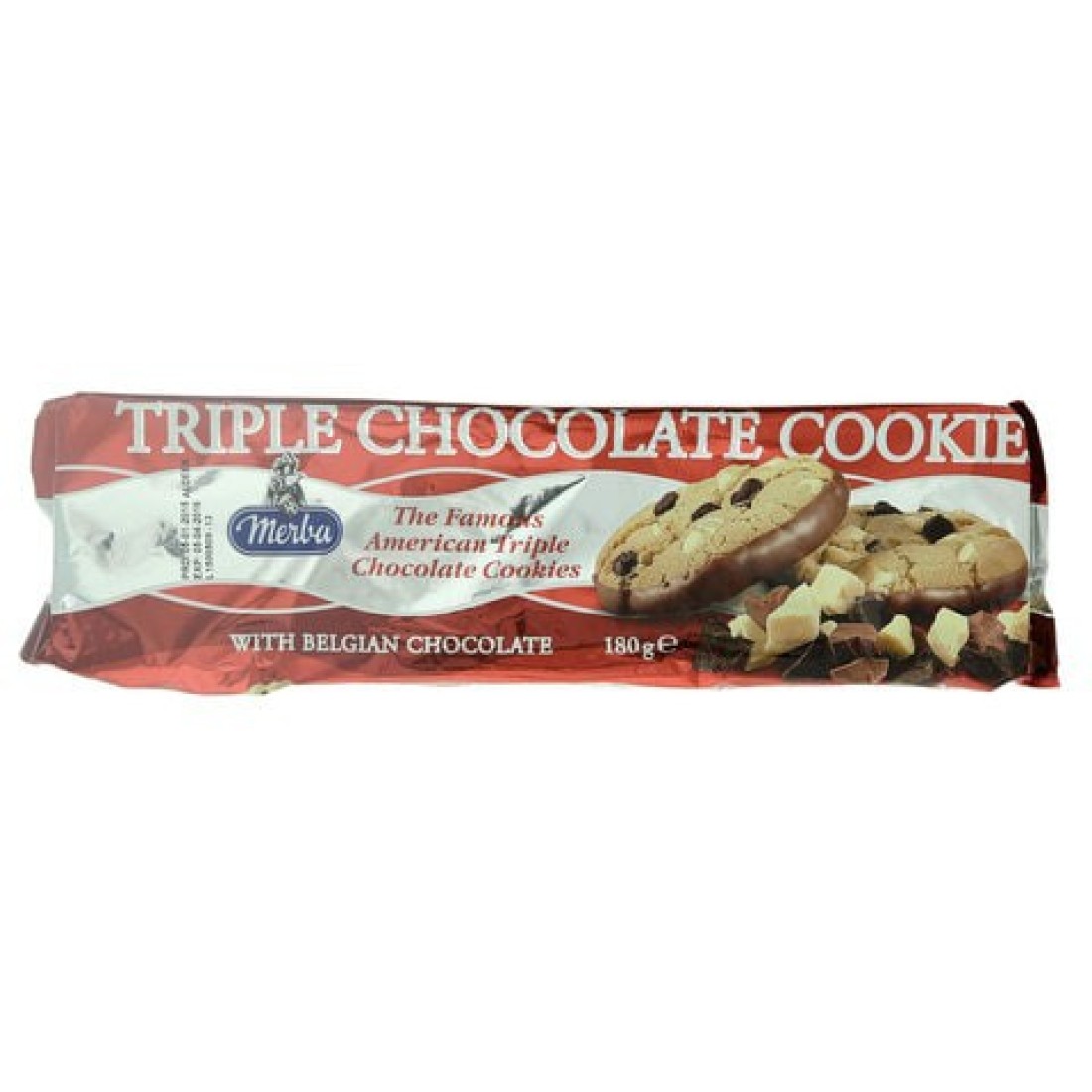 Merba Belgian Triple Chocolate Cookies 180g