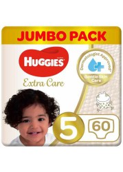 Huggies Extra Care Size 5 Jumbo Pack 60 Diapers