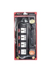 Elexon 3 Way Power Bar Extension Socket With 2 USB 3m Black