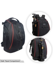 Coopic Camera Case Backpack Waterproof Shockproof 11.41X7.5X16.5 Inches Bag (Grey Interior) For Canon Nikon Sony Olympus Pentax Mirrorless Laptop Lenses Batteries Chargers Cables And More