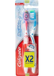 COLG TB MAX WHITE MED 2PK 44% VALUE PK