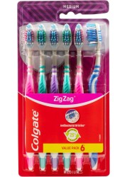 COLGATE ZIGZAG FLEXT/B MED+TC6PK