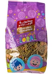 معكرونة الامارات للاطفال ثلاثية الالوان بأشكال الزهور 400 جرام