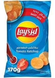 ليز رقائق البطاطس بنكهة الكاتشب 20 حبة , 160 جرام