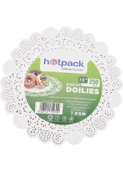 Round Doiles 7.5”, White 250Pcs