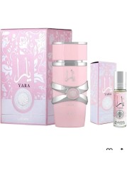 Lattafa Yara EDP 3.4 Fl Oz + Yara Perfume Oil 0.34 Fl Oz Bundle