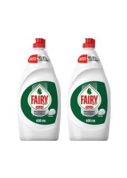 FAIRY PLUS DISH WASH ANTIBACTERIAL 2x600ML