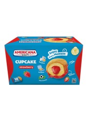 Americana Strawberry Filled Cupcake 28g Pack of 18