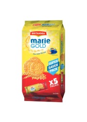 Britannia Marie Gold Tea Time Biscuit Super Saver Pack, 154g Pack of 5