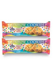 Merba Rainbow Cookies With Colourful Sugar Coated Chocolate 150g Pack of 2