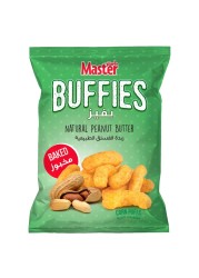 Master Buffies Natural Peanut Butter Baked Corn Puffs, 60g