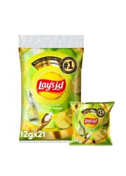 Lay&#39;s Salt And Vinegar Flavoured Potato Chips 12g Pack of 21
