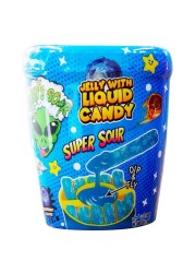 Alien&#39;s Sour Blueberry Flavour Jelly Stick with Liquid Candy, 96g