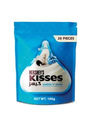 Hershey&#39;s Kisses Cookies And Cr&egrave;me White Chocolate Coating with Cookie Bits 100g