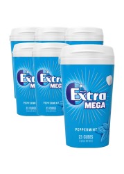 Wrigley&#39;s Extra Mega Peppermint Chewing Gum, 51.5g Pack of 6
