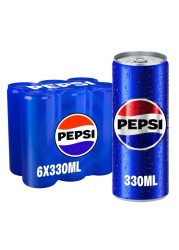 Pepsi Cola Beverage Cans 330ml Pack of 6