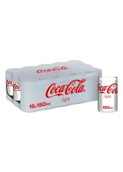 Coca-Cola Light Carbonated Soft Drink Can 150ml Pack of 15