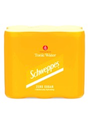 Schweppes Zero Sugar Tonic Water Premium Mixer 250ml Pack of 6