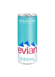 evian Sparkling Carbonated Natural Mineral Water 330ml